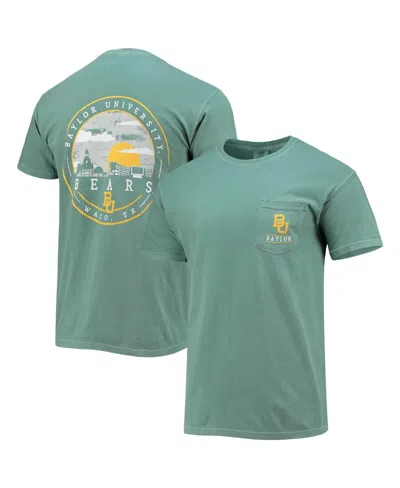 Image One Men's Green Baylor Bears Circle Campus Scene T-shirt