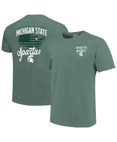 Image One Men's Green Michigan State Spartans America's Team T-shirt In Gray