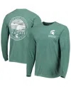 Image One Men's Green Michigan State Spartans Circle Campus Scene Long Sleeve T-shirt In Green