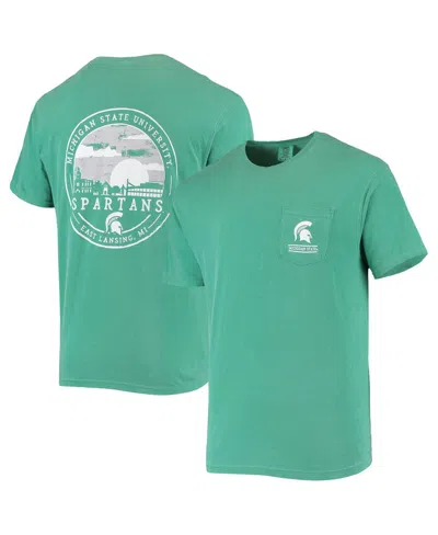 Image One Men's Green Michigan State Spartans Circle Campus Scene T-shirt