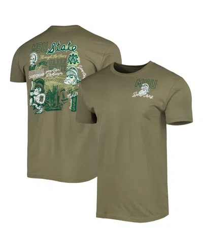Image One Men's Green Michigan State Spartans Vintage Through The Years Two-hit T-shirt