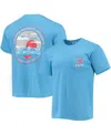 Image One Light Blue Smu Mustangs Circle Campus Scene T-shirt In Light Blue