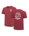 Image One Men's Maroon Texas A M Aggies Comfort Colors Mascot Overlay T-shirt In Red