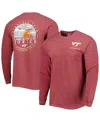 Image One Men's Maroon Virginia Tech Hokies Circle Campus Scene Long Sleeve T-shirt In Maroon