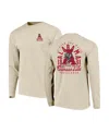 Image One Men's Natural Alabama Crimson Tide Comfort Colors Mascot Overlay Long Sleeve T-shirt In Neutral