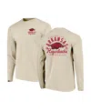 Image One Men's Natural Arkansas Razorbacks Comfort Colors Mascot Overlay Long Sleeve T-shirt In Neutral