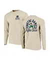 Image One Men's Natural Notre Dame Fighting Irish Comfort Colors Mascot Overlay Long Sleeve T-shirt In Neutral