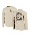 Image One Men's Natural Purdue Boilermakers Comfort Colors Mascot Overlay Long Sleeve T-shirt In Brown