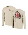 Image One Men's Natural Rutgers Scarlet Knights Comfort Colors Mascot Overlay Long Sleeve T-shirt In Neutral