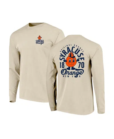 Image One Men's Natural Syracuse Orange Comfort Colors Mascot Overlay Long Sleeve T-shirt In Neutral