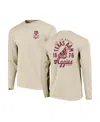Image One Men's Natural Texas A M Aggies Comfort Colors Mascot Overlay Long Sleeve T-shirt In Multi