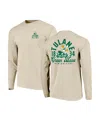 Image One Men's Natural Tulane Green Wave Comfort Colors Mascot Overlay Long Sleeve T-shirt In Neutral