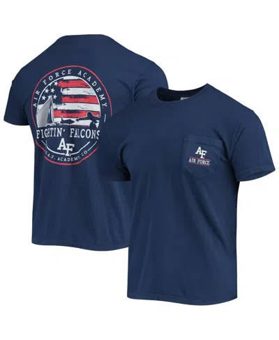 Image One Men's Navy Air Force Falcons Campus Americana T-shirt
