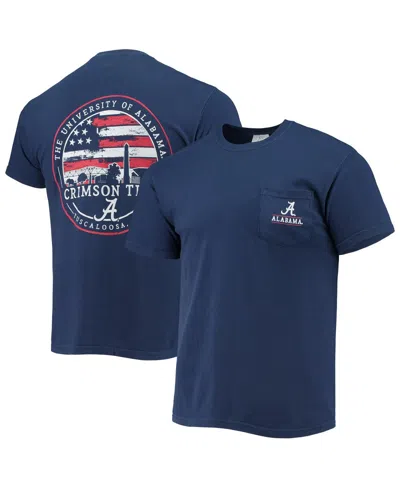 Image One Men's Navy Alabama Crimson Tide Campus Americana T-shirt