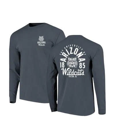 Image One Men's Navy Arizona Wildcats Comfort Colors Mascot Overlay Long Sleeve T-shirt In Multi