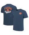 Image One Men's Navy Auburn Tigers Baseball Comfort Colors T-shirt In Blue