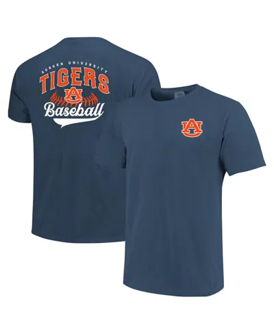 Image One Men's Navy Auburn Tigers Baseball Comfort Colors T-shirt In Blue