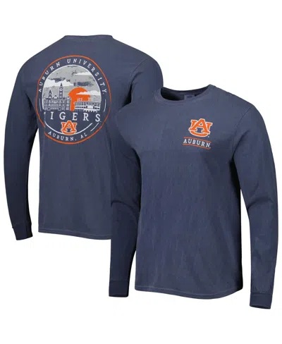 Image One Men's Navy Auburn Tigers Circle Campus Scene Long Sleeve T-shirt