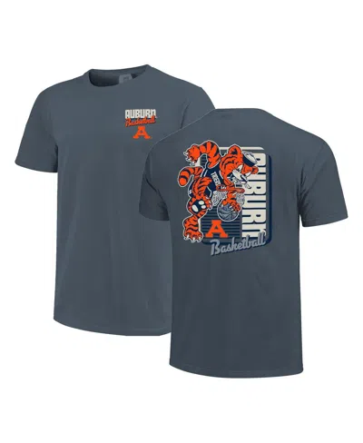 Image One Navy Auburn Tigers Comfort Colors Mascot Dunk T-shirt In Gray