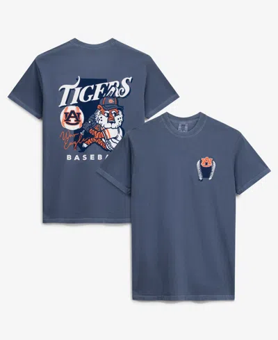 Image One Men's Navy Auburn Tigers Drawn Mascot Baseball T-shirt In Neutral