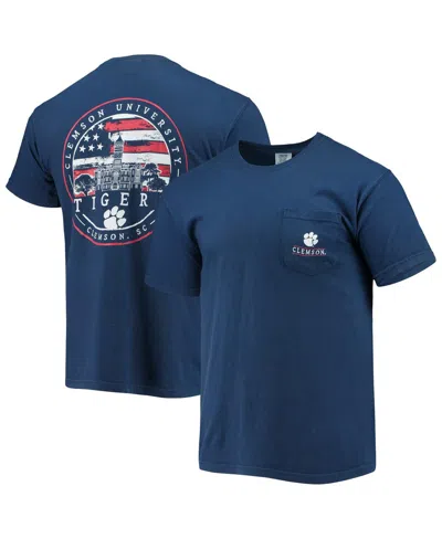 Image One Men's Navy Clemson Tigers Campus Americana T-shirt