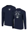 Image One Men's Navy Florida Gators Comfort Colors Campus Nights Long Sleeve T-shirt In Blue