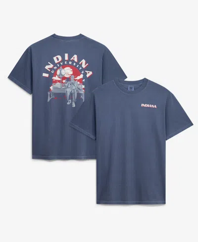 Image One Men's Navy Indiana Hoosiers Comfort Colors Team Statue T-shirt In Blue