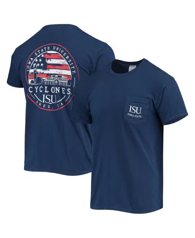Image One Men's Navy Iowa State Cyclones Campus Americana T-shirt In Blue