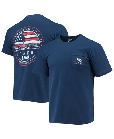 Image One Men's Navy Lsu Tigers Campus Americana T-shirt In Blue