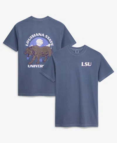 Image One Men's Navy Lsu Tigers Comfort Colors Team Statue T-shirt In Blue