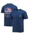 Image One Men's Navy Miami Hurricanes Campus Americana T-shirt In Navy