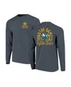 Image One Men's Navy Notre Dame Fighting Irish Comfort Colors Mascot Overlay Long Sleeve T-shirt In Blue