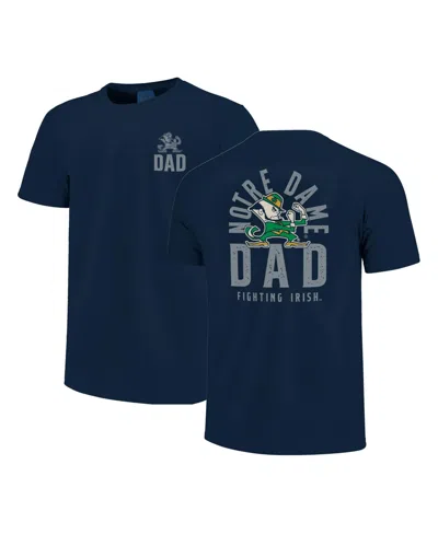 Image One Men's Navy Notre Dame Fighting Irish Father's Day Mascot Overlay T-shirt In Blue