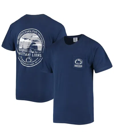 Image One Men's Navy Penn State Nittany Lions Circle Campus Scene T-shirt In Blue