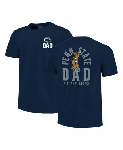 Image One Men's Navy Penn State Nittany Lions Father's Day Mascot Overlay T-shirt In Blue