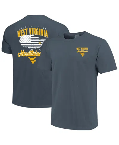 Image One Men's Navy West Virginia Mountaineers America's Team T-shirt In Gray