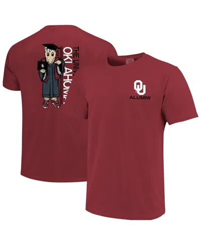 Image One Men's Oklahoma Heavyweight Graphic T-shirt In Burgundy
