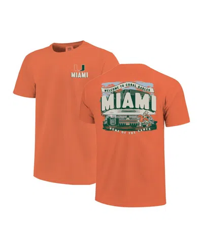 Image One Men's Orange Miami Hurricanes Hyper Local T-shirt