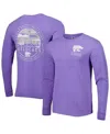Image One Men's Purple Kansas State Wildcats Circle Campus Scene Long Sleeve T-shirt In Purple