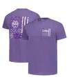 Image One Purple Lsu Tigers Comfort Colors Oht Camo Overlay T-shirt In Purple