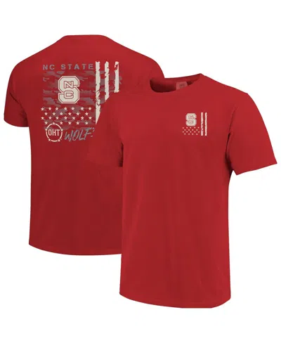 Image One Men's Red Nc State Wolfpack Comfort Colors Oht Camo Overlay T-shirt