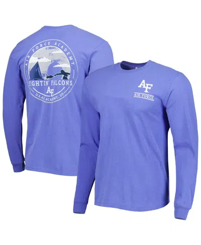 Image One Men's Royal Air Force Falcons Circle Campus Scene Long Sleeve T-shirt