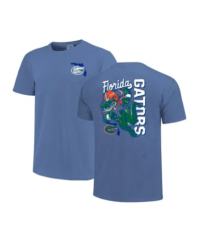 Image One Men's Royal Florida Gators Sketched Mascot Comfort Colors T-shirt In Blue