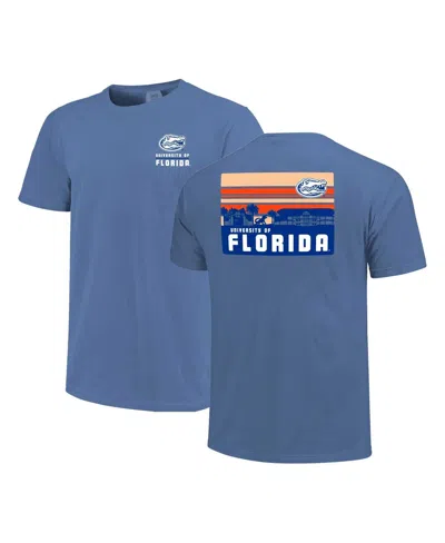 Image One Men's Royal Florida Gators Striped Campus Skyline T-shirt In Blue