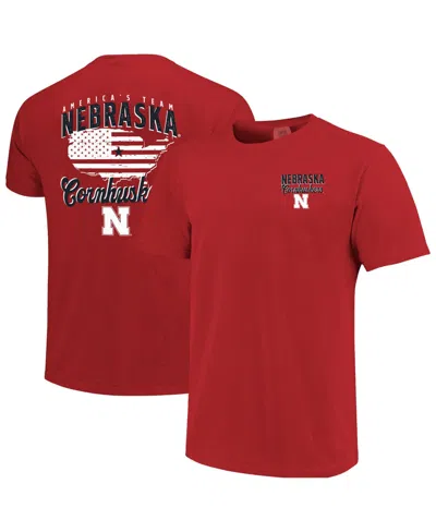 Image One Men's Scarlet Nebraska Huskers America's Team T-shirt In Red