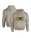 Image One Men's Tan Michigan Wolverines Upper Arch Letters Pullover Hoodie In Gray