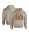 Image One Men's Tan Texas Longhorns Upper Arch Letters Pullover Hoodie In Gray