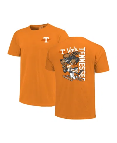 Image One Men's Tennessee Orange Tennessee Volunteers Sketched Mascot Comfort Colors T-shirt In Gold