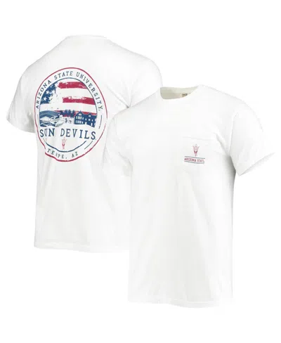 Image One Men's White Arizona State Sun Devils Campus Americana T-shirt