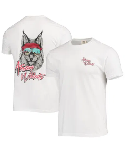 Image One Men's White Arizona Wildcats Mascot Bandana T-shirt